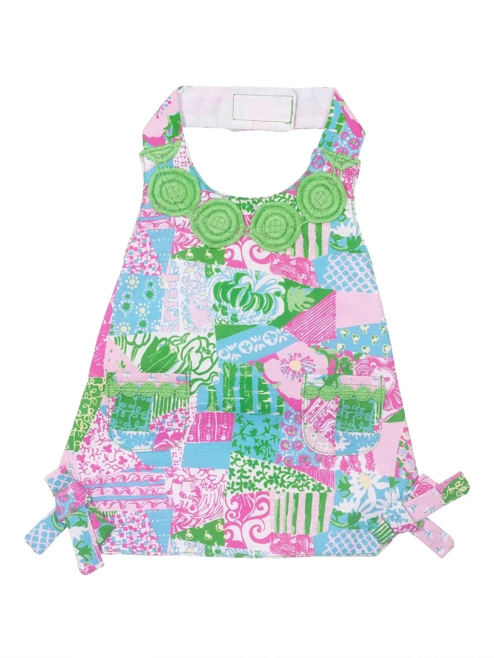 Lilly Pulitzer Pink & Green Patchwork Pet Dog shift Dress